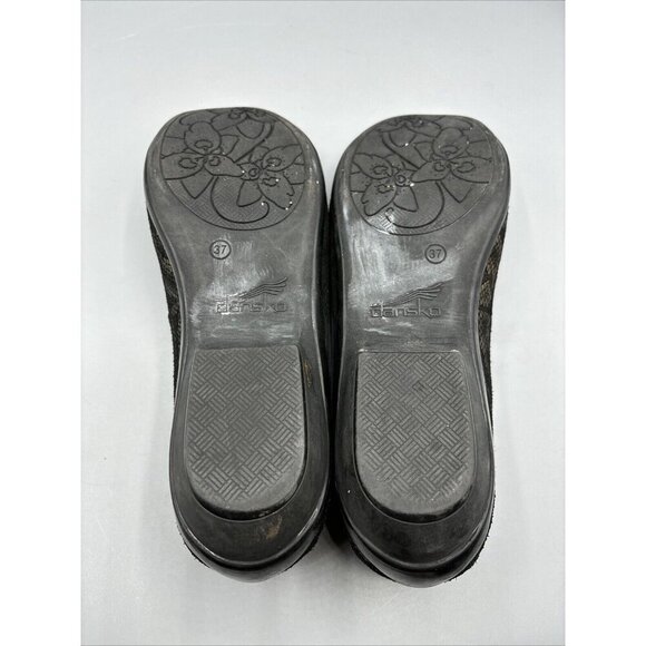 Dansko Olivia Womens Shoes Bronze Black Snake Print Sz 37 Leather Comfort‎ - Picture 5 of 9